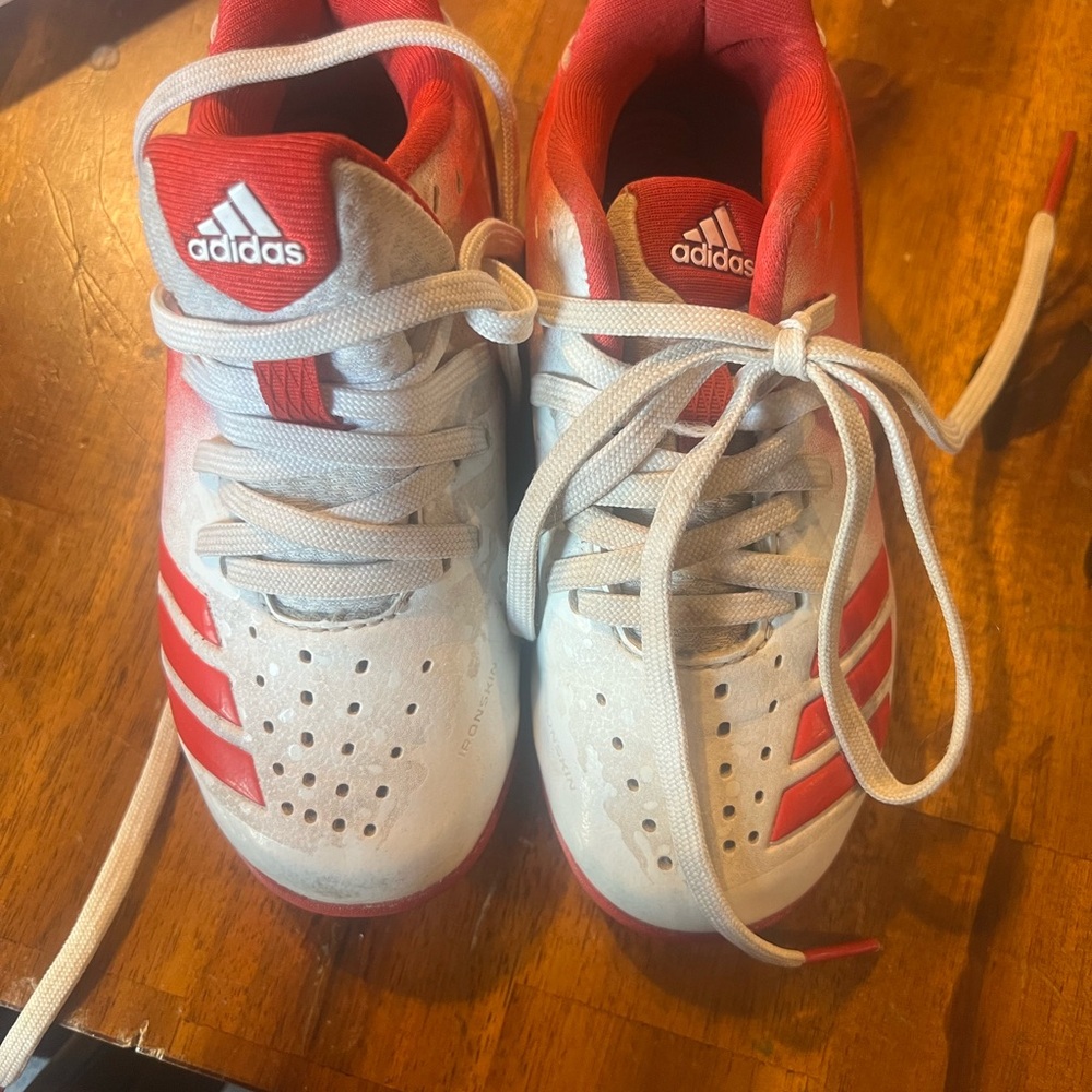 Adidas Red and White Athletic Shoes